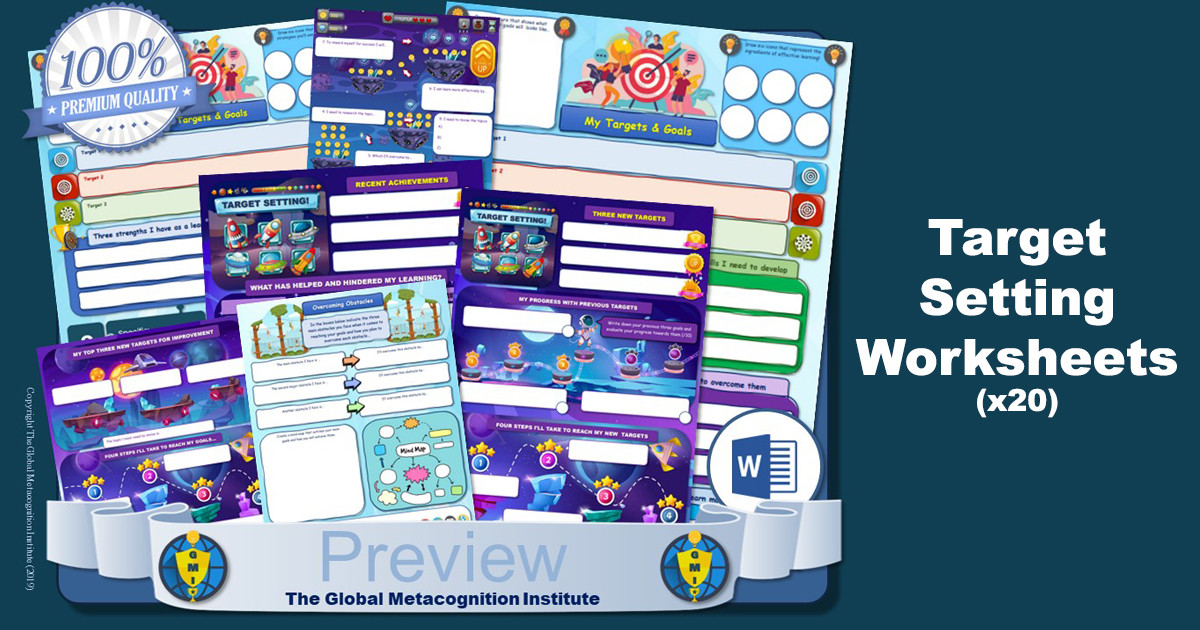 Target Setting Worksheet Target Setting Worksheets (x20) | Metacognition