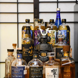 Japanese whisky and premium spirits at Samurai Teppanyaki House in Adelaide