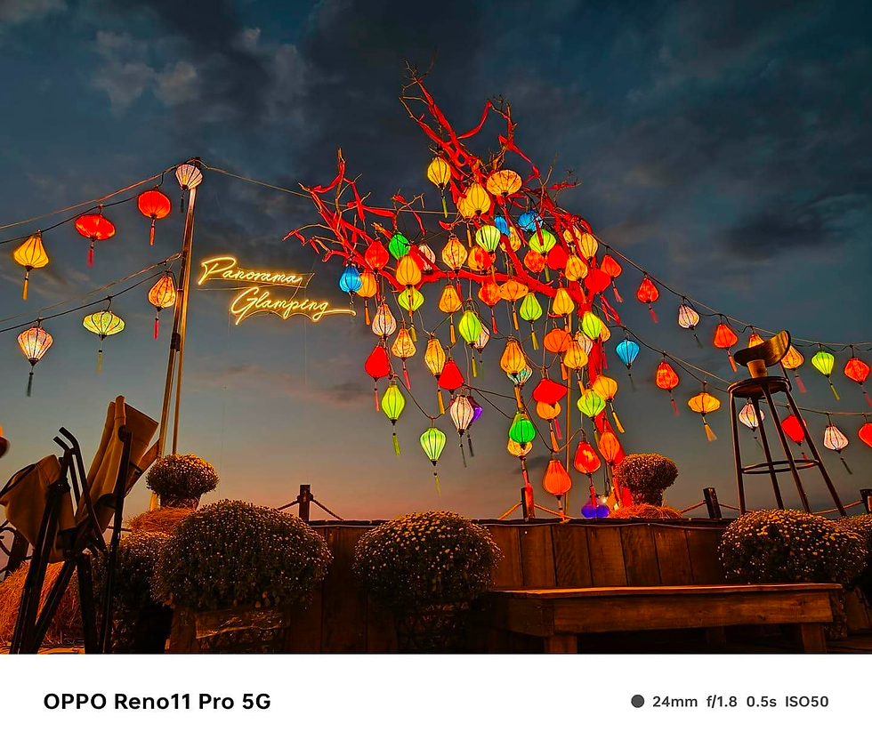 Den long hoi an trang tri duoi anh hoang hon