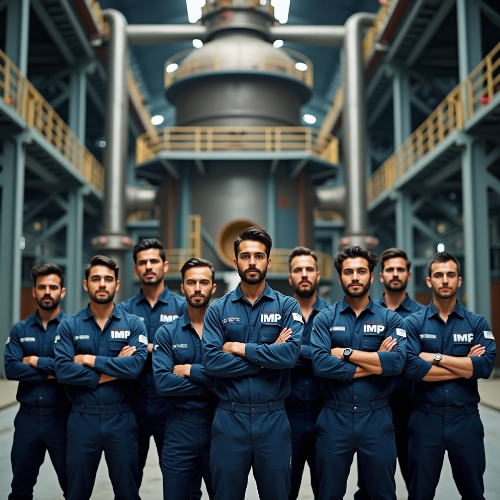 Team at power plant