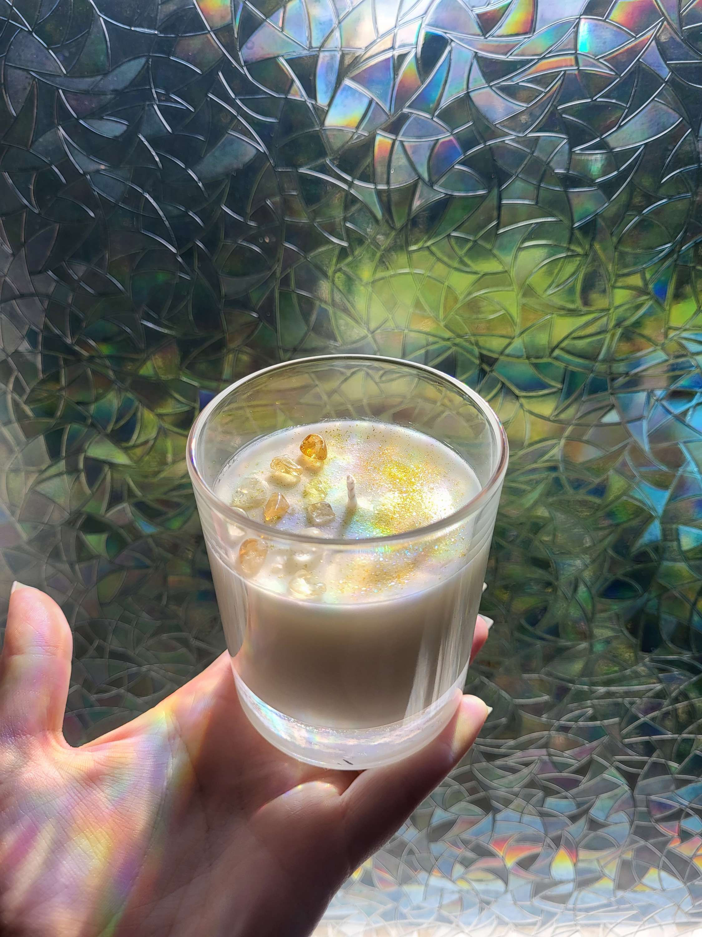 Citrine Infused | Citronella Scented handmade candle