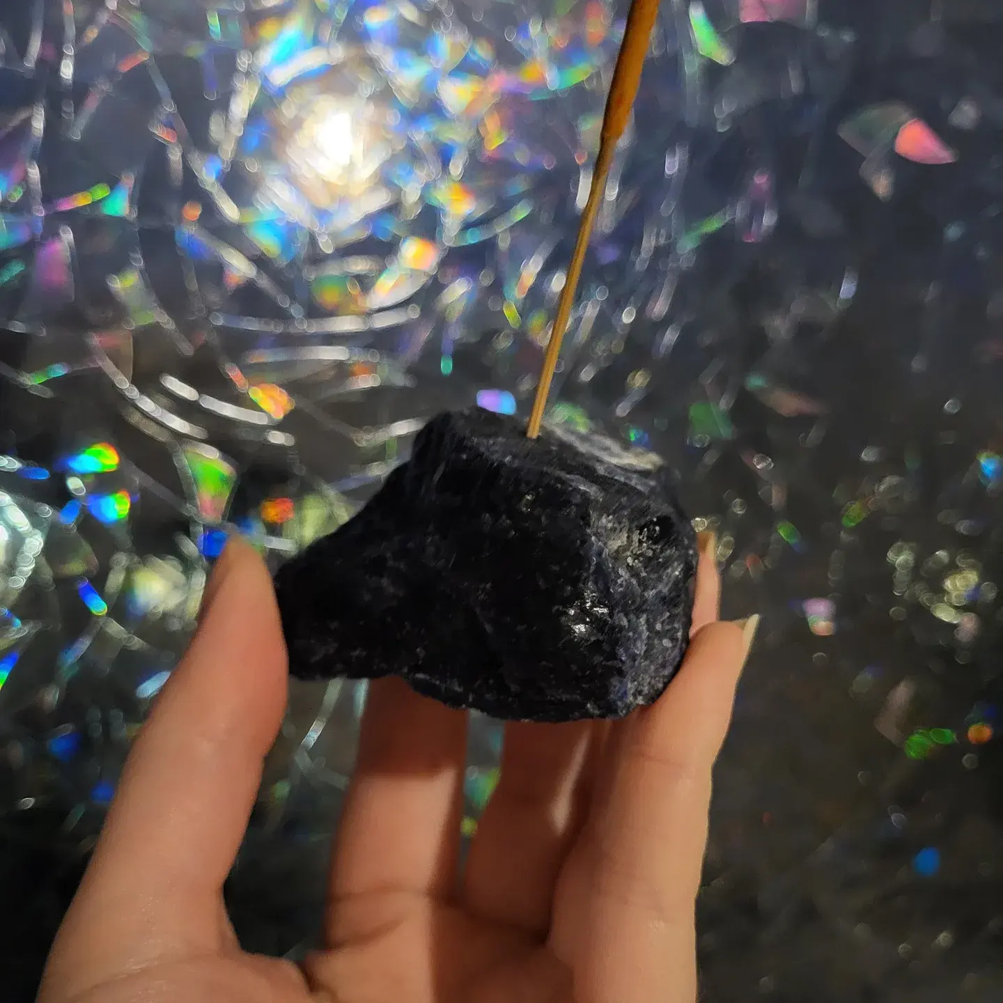 Raw Sodalite Incense Holder