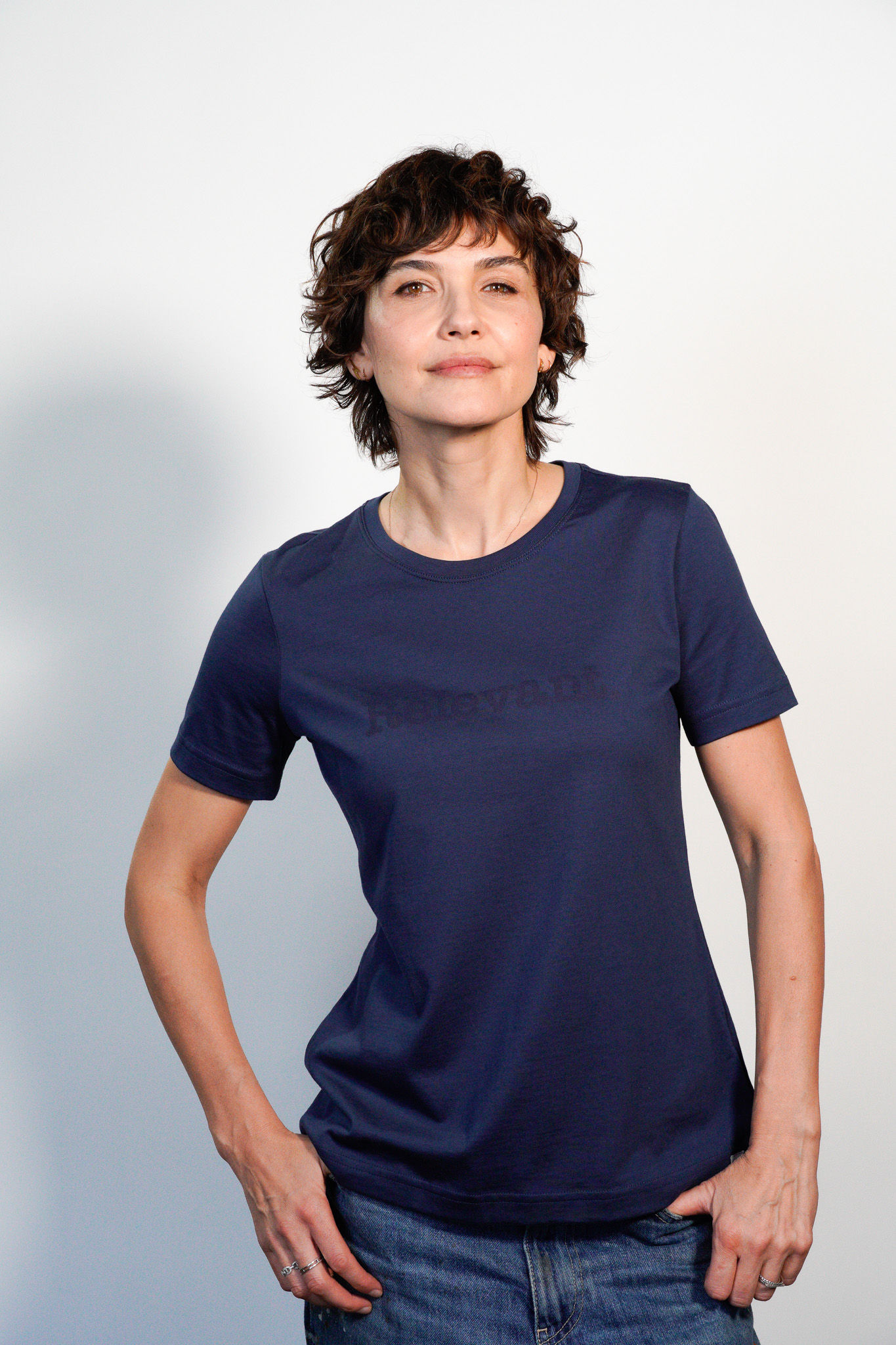 Relevant. Midweight Supima® Women's Tee - Navy Blue
