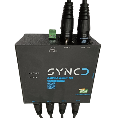 DMX Splitter 1X4 | Isolated DMX Splitter by SyncD | Dhyani