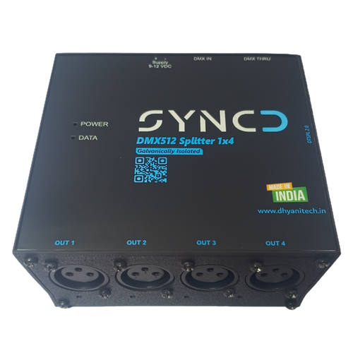 DMX Splitter 1X4 | Isolated DMX Splitter by SyncD | Dhyani
