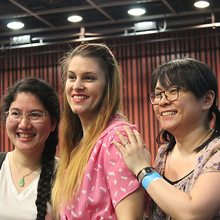 Blue, Jayne and Chun!