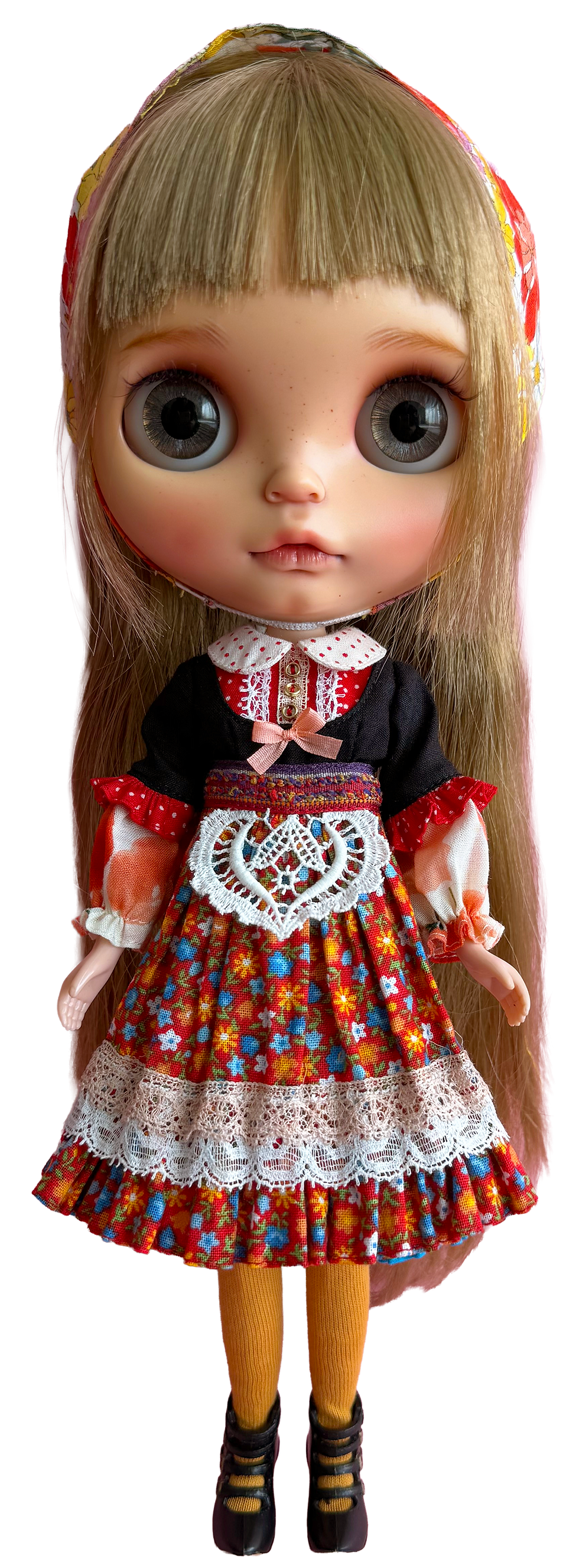Thumbnail: "Folk Garden" in Red for Neo Blythe dolls