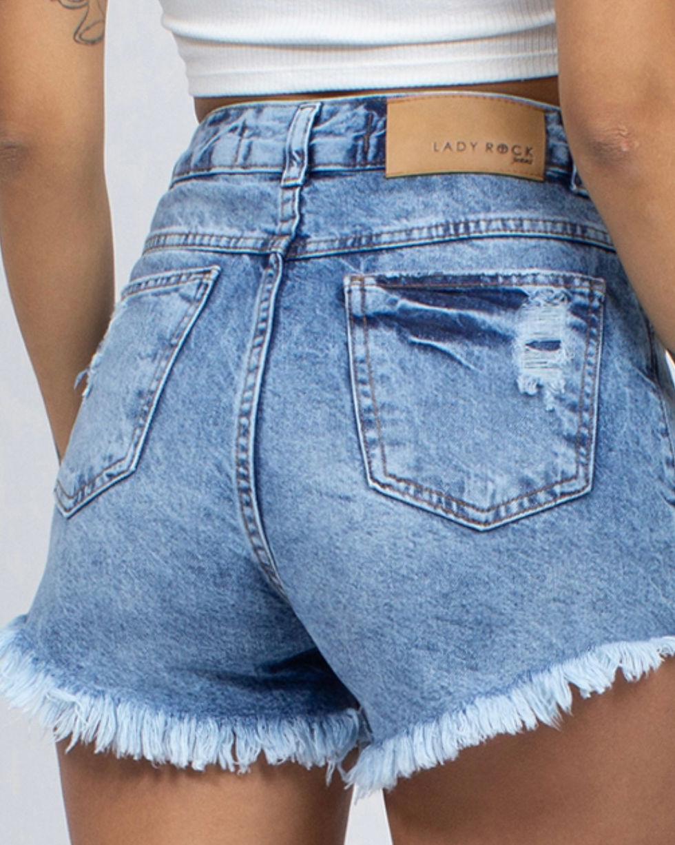 Miniatura: SHORT HOT PANT LAVAGEM MÉDIA LADY ROCK