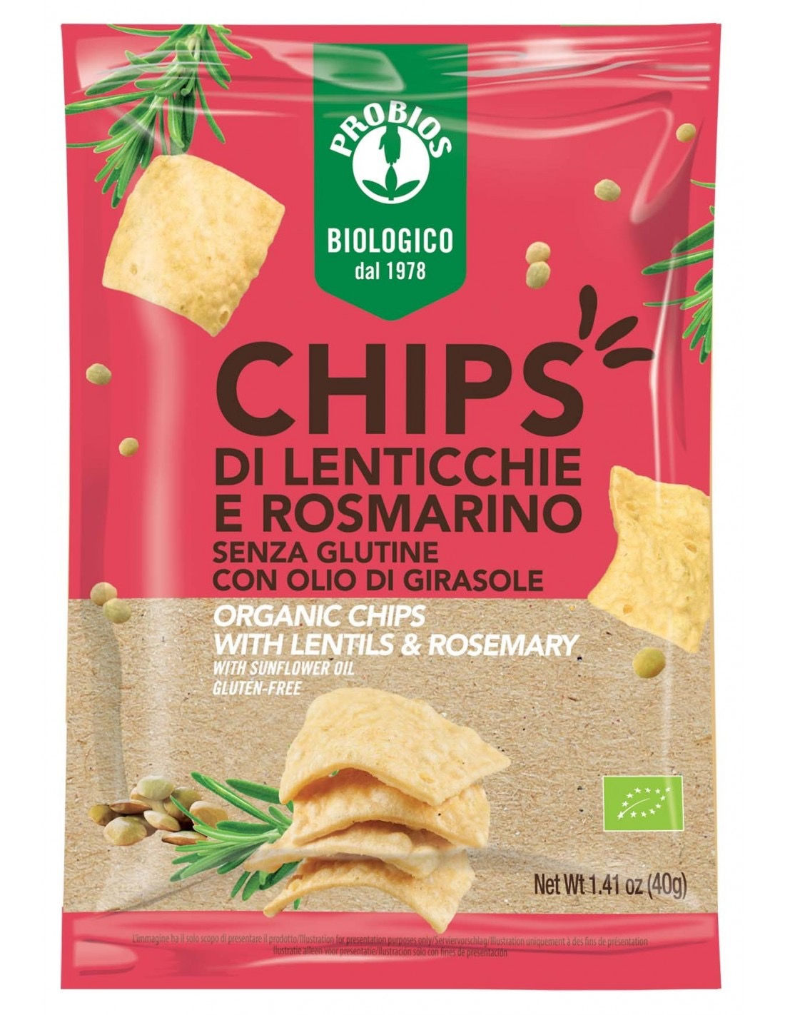 Chips di lenticchie e rosmarino Probios