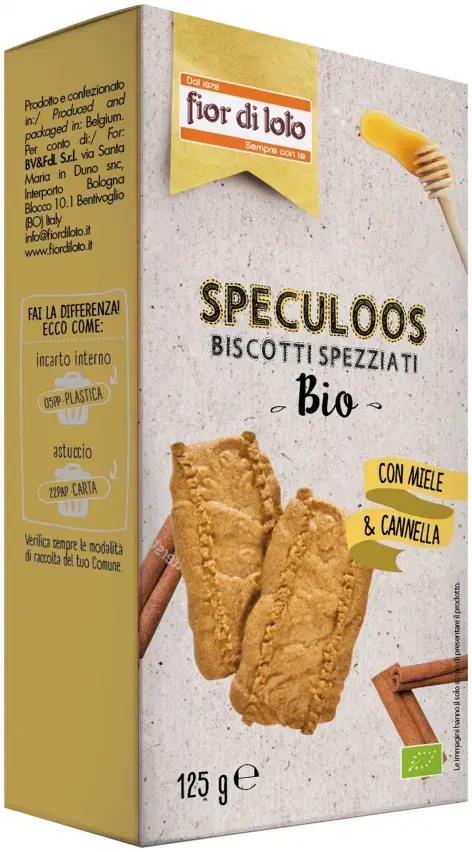Biscotti Speculoos con miele e cannella Fior di Loto