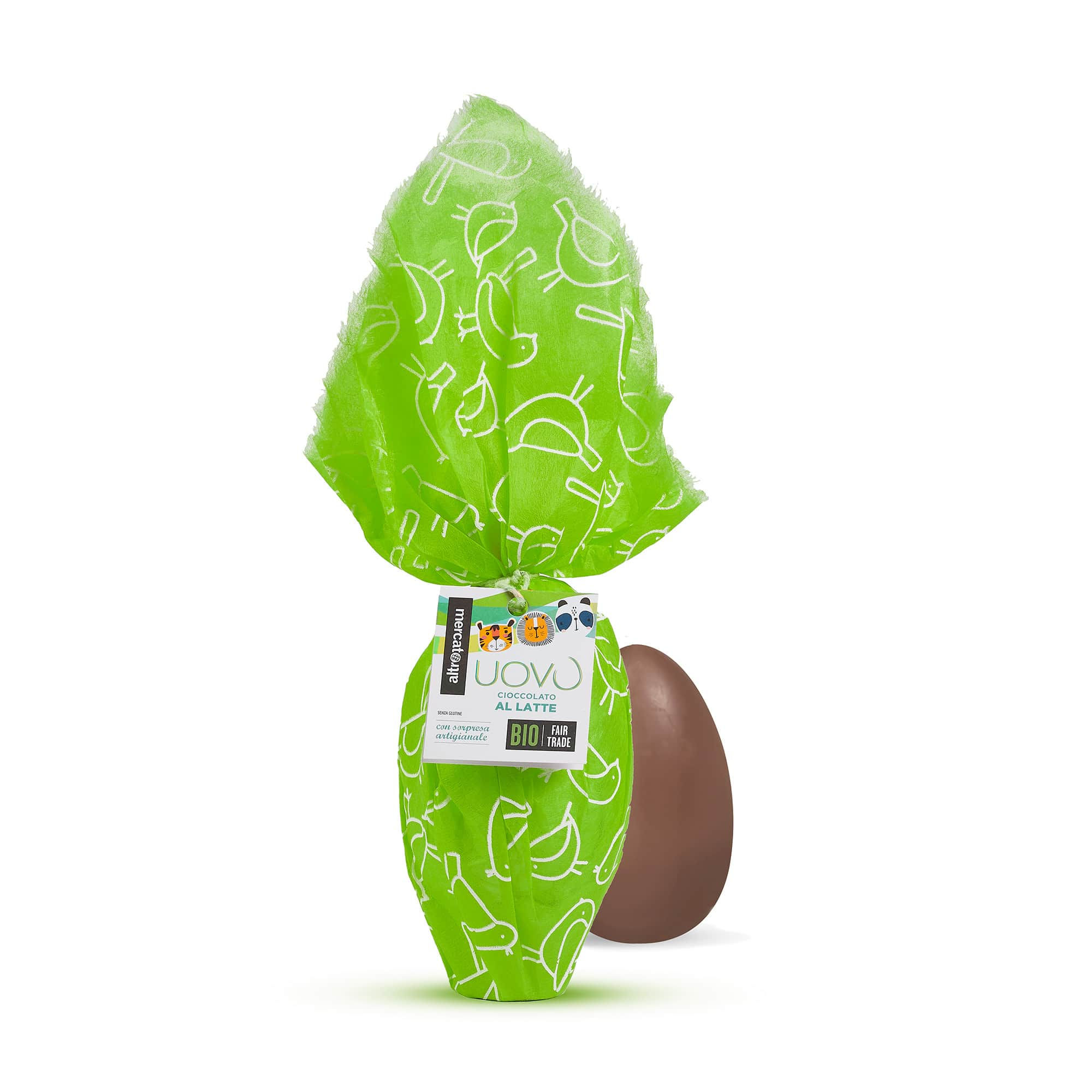 Uovo di cioccolato al latte bio ed equosolidale