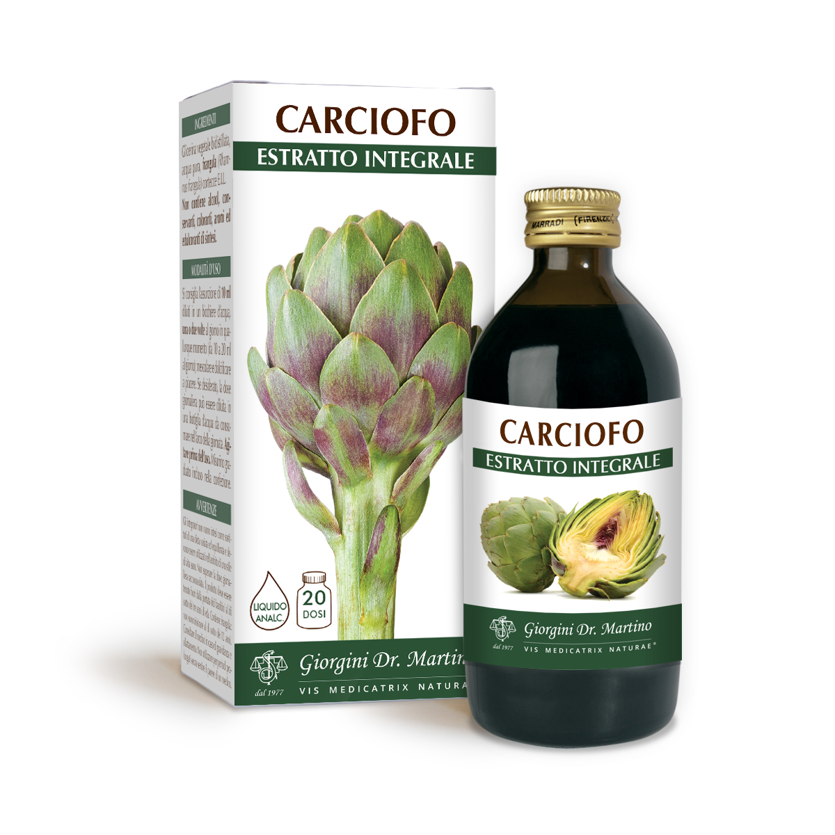 Carciofo estratto integrale liquido analcoolico 