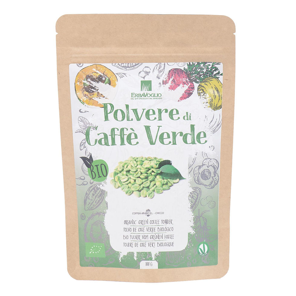Polvere di caffè verde