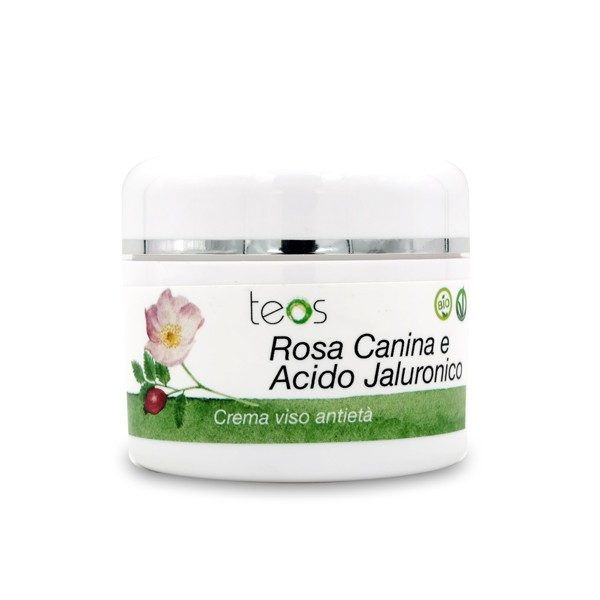 Crema viso rosa canina e acido jaluronico Teos 50ml