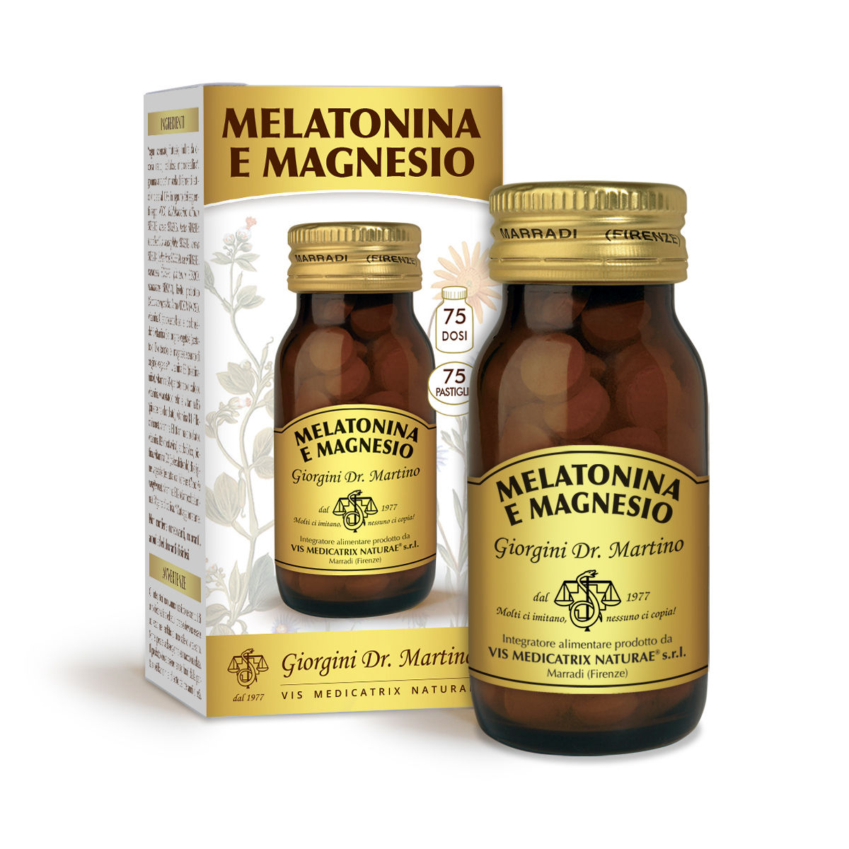 Melatonina e magnesio in pastiglie