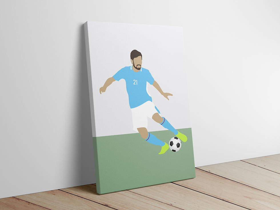 David Silva Manchester City canvas picture