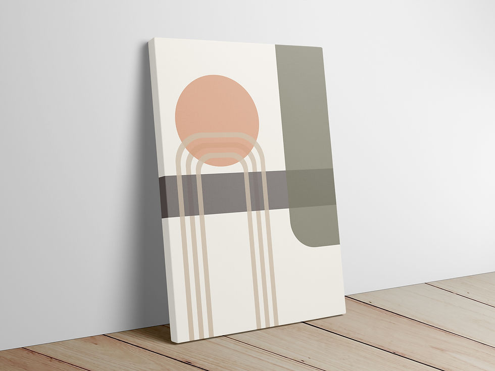 natural colour canvas wall art