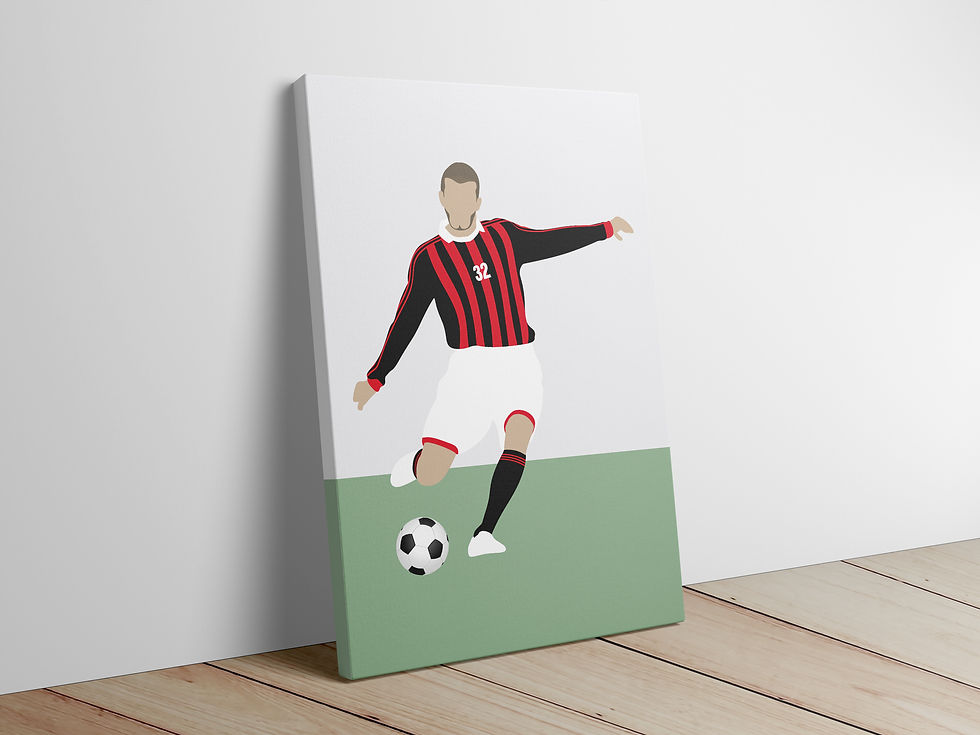 David Beckham AC Milan canvas picture