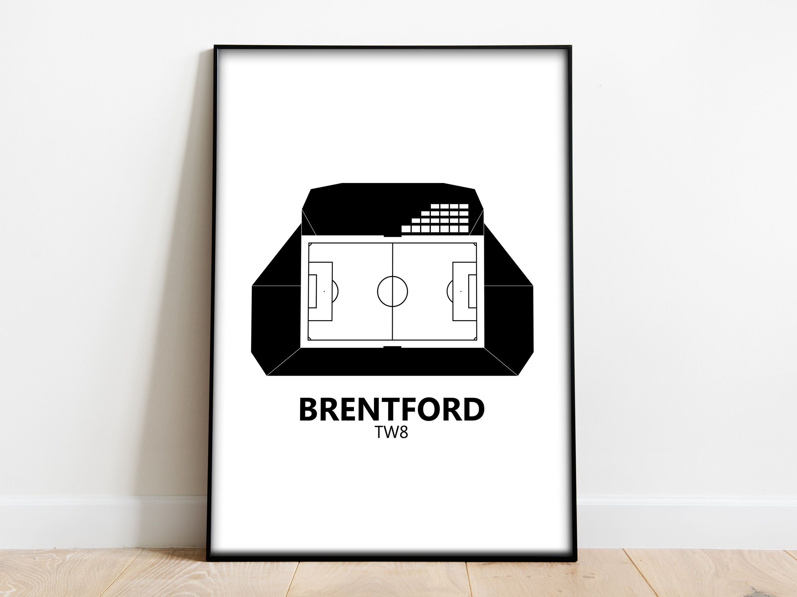 Brentford Community Stadium aerial view art