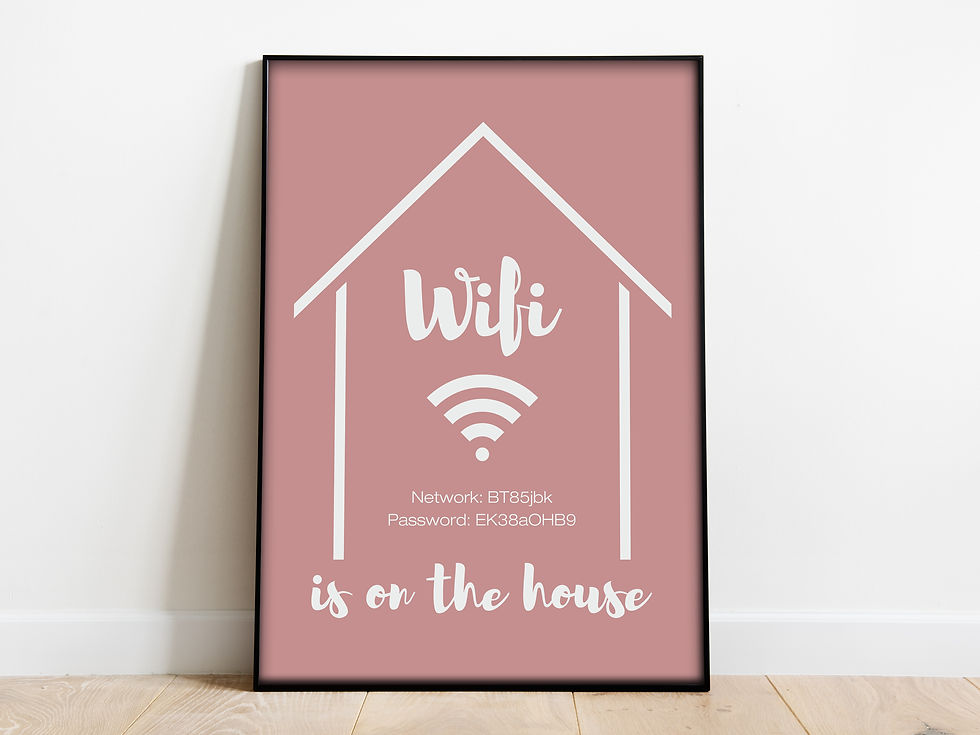 home wifi password art