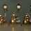 Thumbnail: Christmas cottage with wooden lamppost, warm white LED light