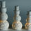 Thumbnail: Set of 3 Porcelain Snowman Candle Holders with Lights