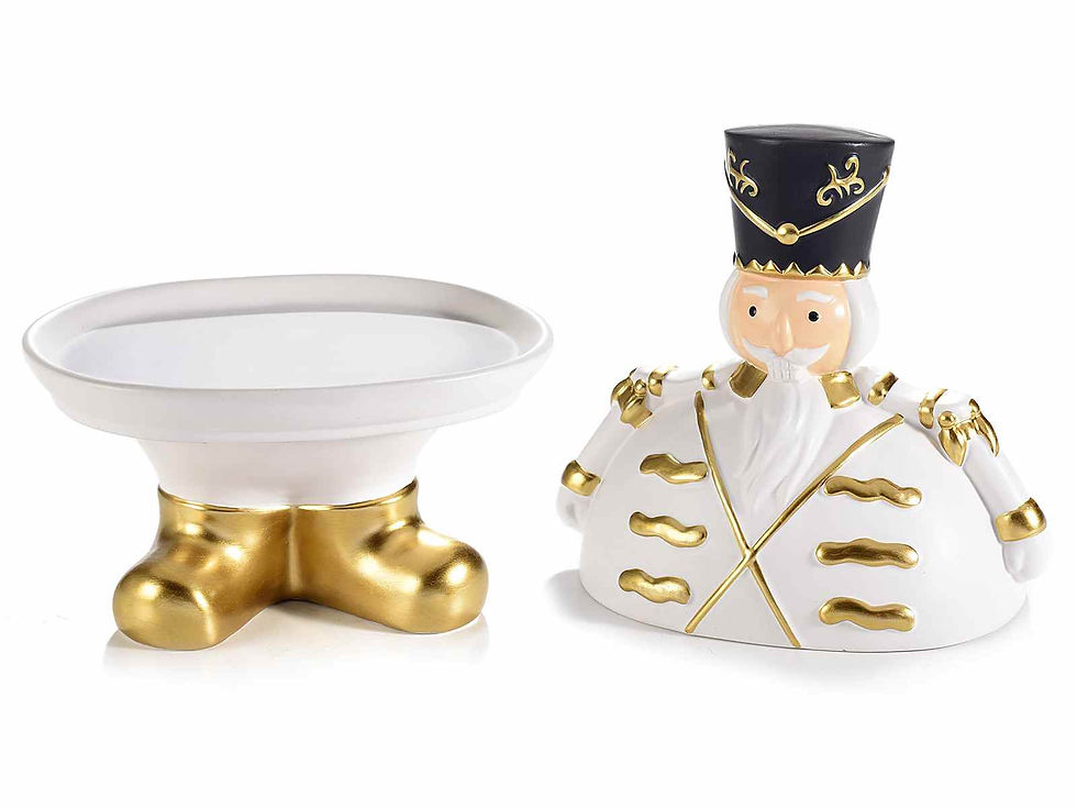 Thumbnail: Nutcracker ceramic stand with golden details