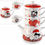 Thumbnail: Teapot and 2 porcelain cups set with hearts and lovers