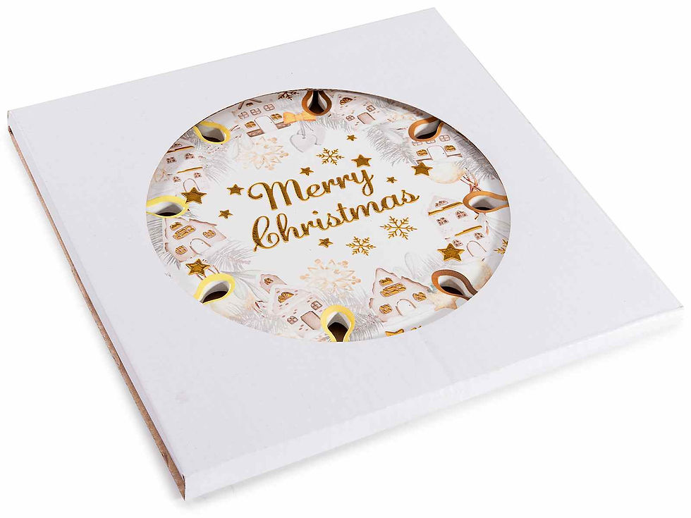 Thumbnail: Ceramic snowflake trivet with cork base and reliefs