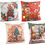 Thumbnail: Velvety padded cushion "vintage xmas" with LED lights