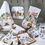 Thumbnail: Kitchen set glove, pot holder, dish towel "WinterVillage" in cotton