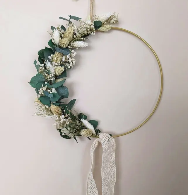 Thumbnail: Rebecca | Wall Wreath Decorated with Dried Flowers
