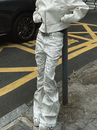 Distortion White Flare Denim | Selonid｜セロニッド