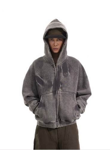 Heavy Washed Zip Hoodie | Selonid｜セロニッド