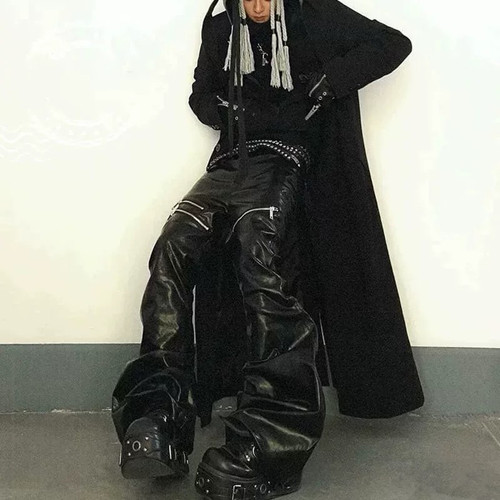 Obsidian Coated Zip Flare Denim | Selonid｜セロニッド