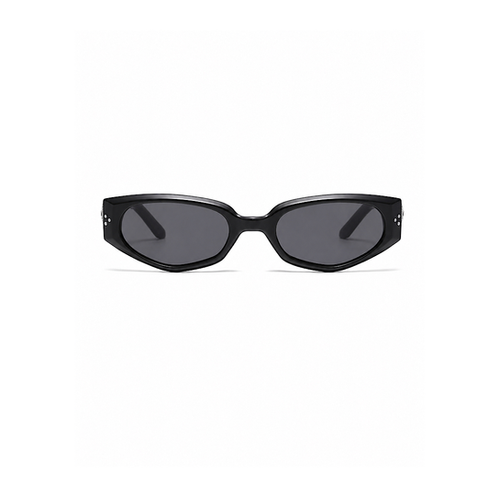 Black Narrow Oval Sunglasses | Selonid｜セロニッド