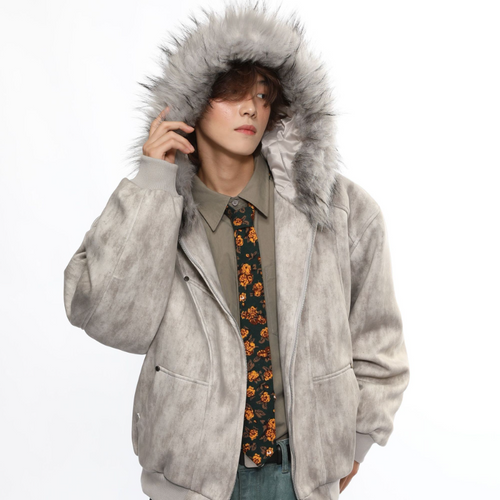 selonid fur jacket y2k archive ファージャケット Frost Fur Hooded Jacket | Selonid｜セロニッド