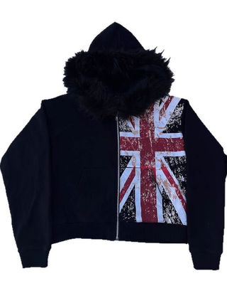 Fur Union Flag Hoodie | Selonid｜セロニッド
