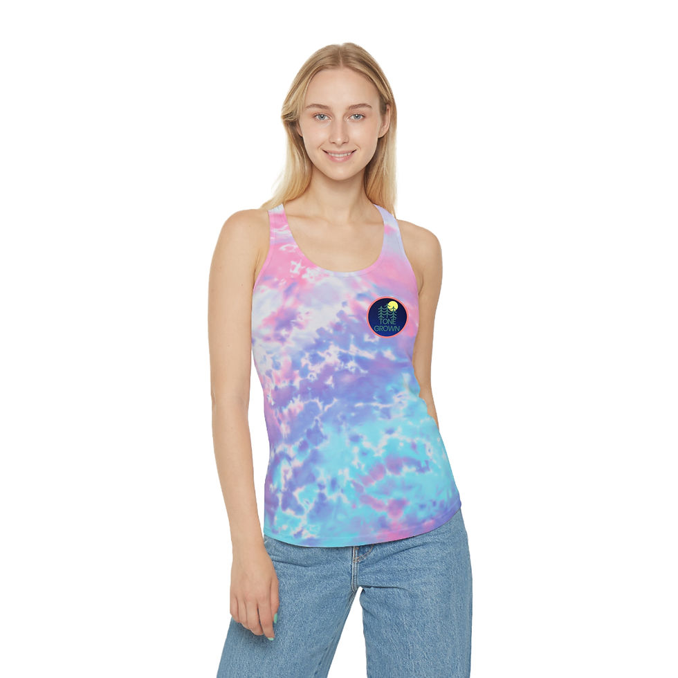 Thumbnail: Tie Dye Tank Top - Colorful Racerback Summer Shirt