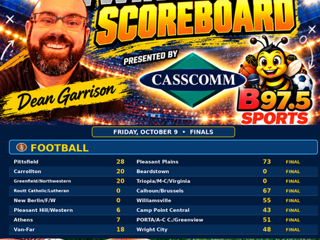 TWIN PIKES FRIDAY SCOREBOARD — OCTOBER 9, 2026