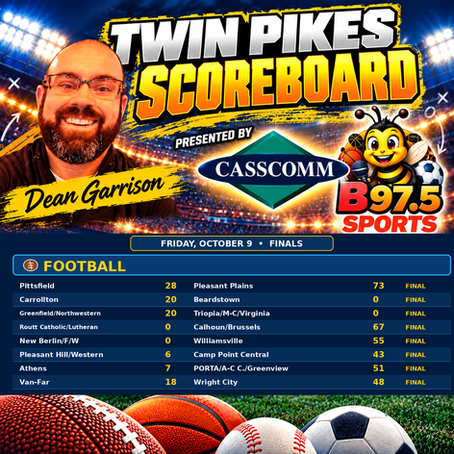 TWIN PIKES FRIDAY SCOREBOARD — OCTOBER 9, 2026