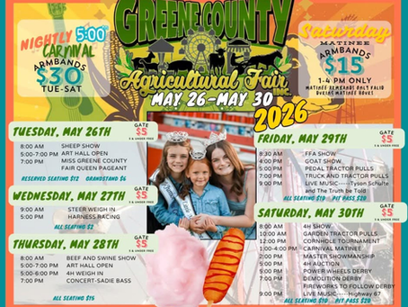 Greene County Agricultural Fair Opens May 26
