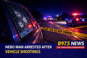 NEBO MAN ARRESTED AFTER VEHICLES SHOT ALONG HIGHWAY 7