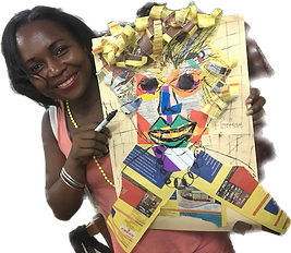 young woman in Antalaha, Madagascar shares her self-portrait collage