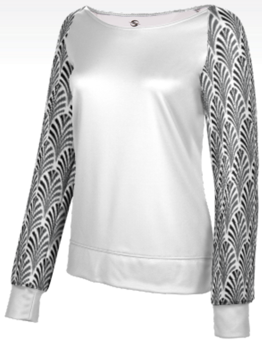 Thumbnail: Fleece wide neck sweatshirt