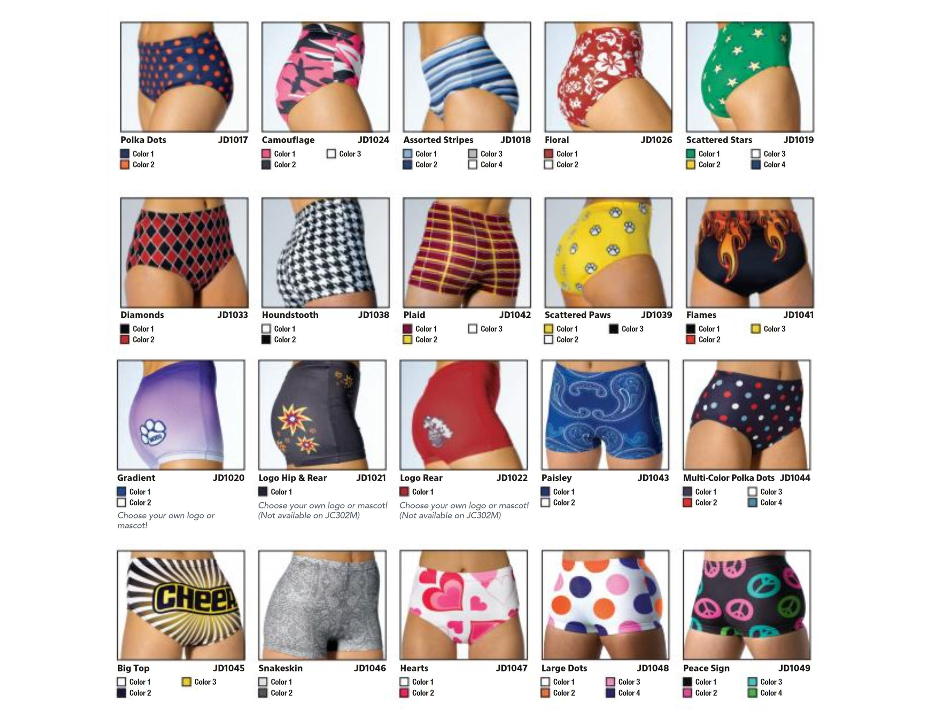 CG Cheer Briefs - 23 Designs