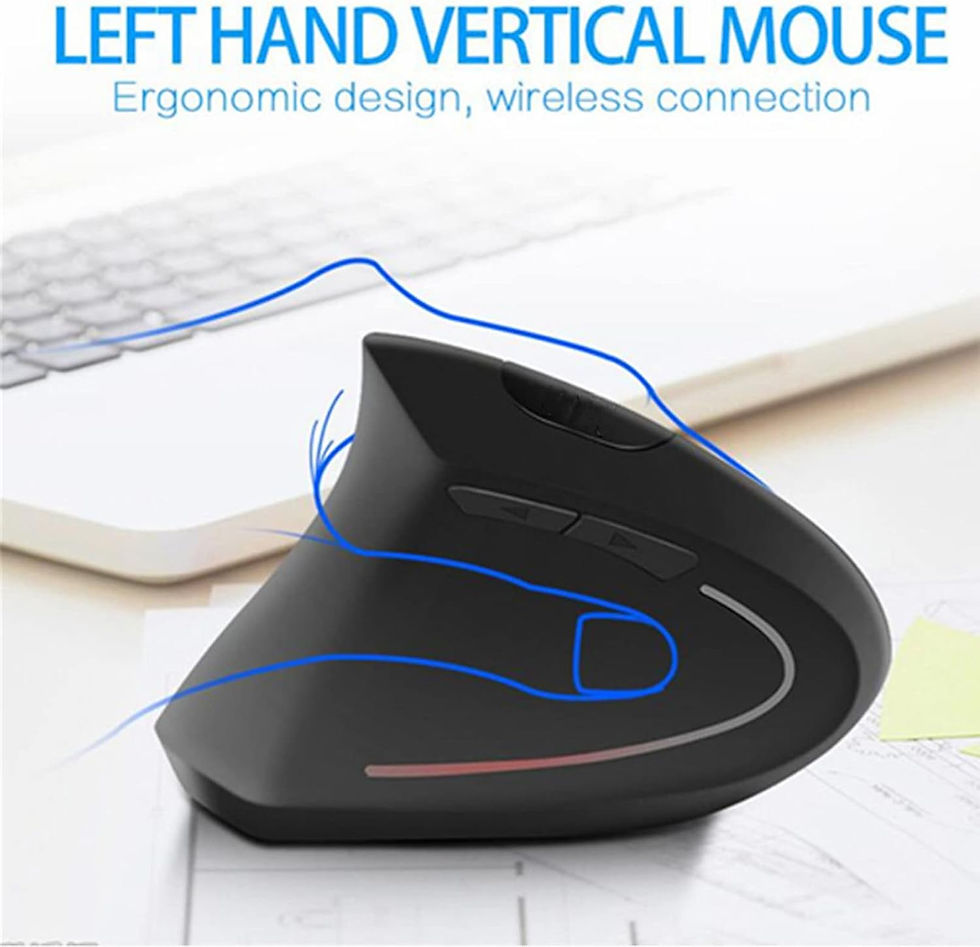 Miniature : Souris pour gaucher, rechargeable 2,4 G, souris verticale ergonomique