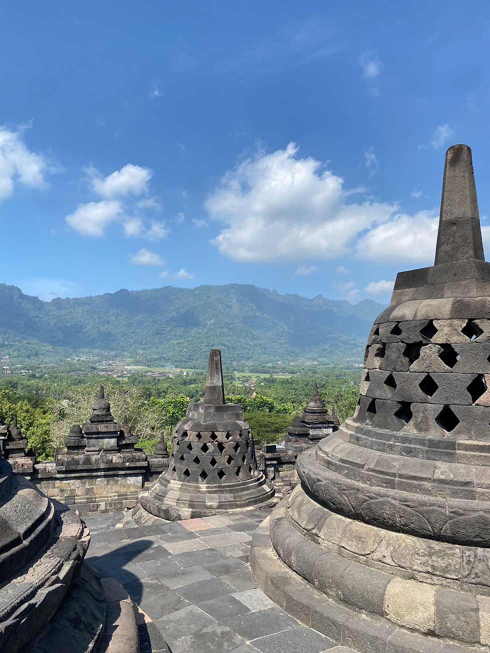 On top of Borobudur Temple