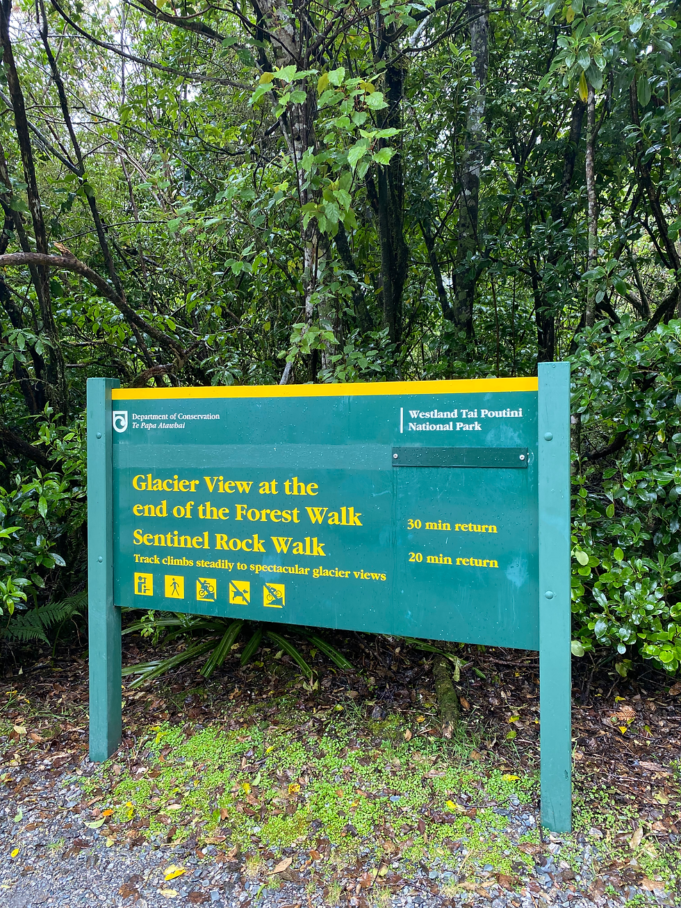 Trailhead for Forest Walk and Sentinel Rock