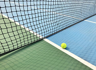Ball on Tennis Court